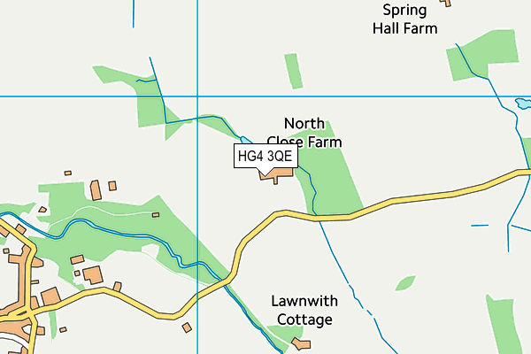 HG4 3QE map - OS VectorMap District (Ordnance Survey)