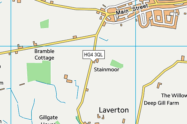 HG4 3QL map - OS VectorMap District (Ordnance Survey)