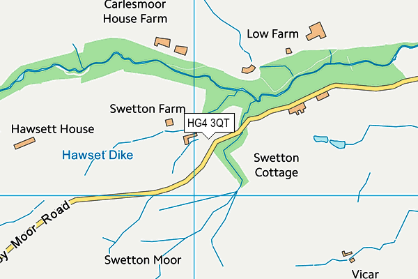 HG4 3QT map - OS VectorMap District (Ordnance Survey)