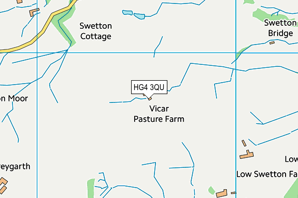 HG4 3QU map - OS VectorMap District (Ordnance Survey)