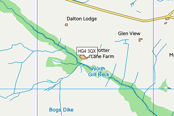 HG4 3QX map - OS VectorMap District (Ordnance Survey)