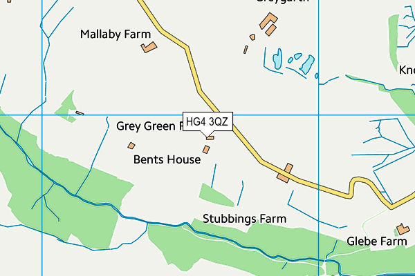 HG4 3QZ map - OS VectorMap District (Ordnance Survey)