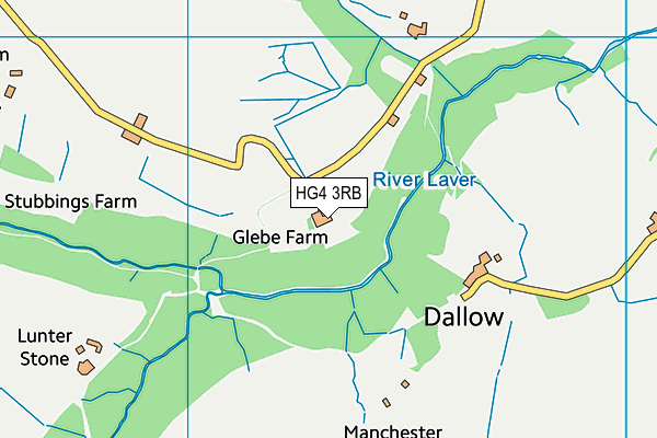 HG4 3RB map - OS VectorMap District (Ordnance Survey)