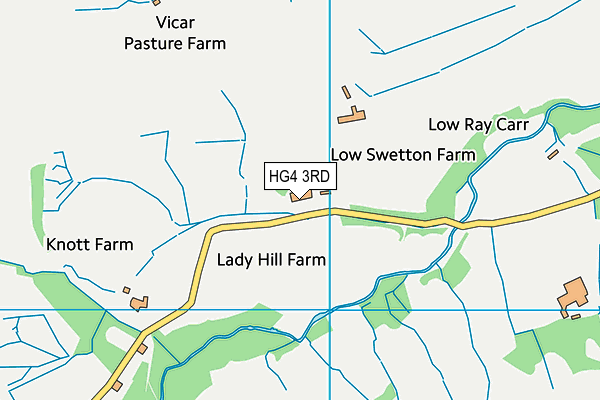 HG4 3RD map - OS VectorMap District (Ordnance Survey)