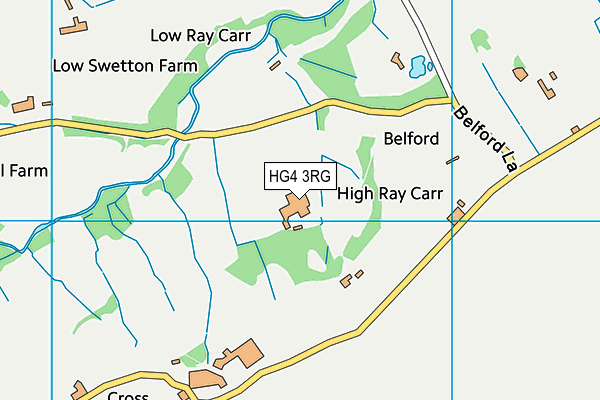 HG4 3RG map - OS VectorMap District (Ordnance Survey)