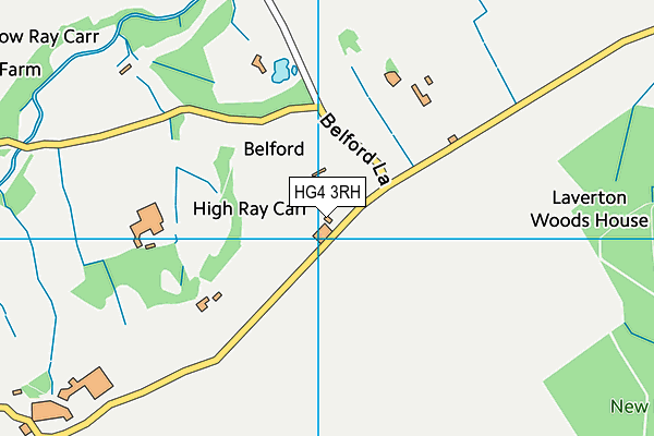 HG4 3RH map - OS VectorMap District (Ordnance Survey)