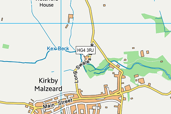 HG4 3RJ map - OS VectorMap District (Ordnance Survey)