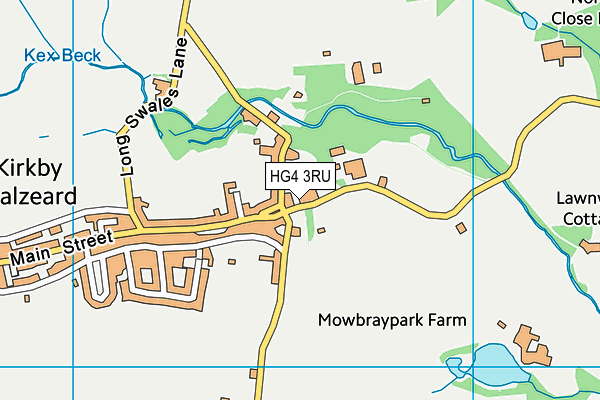 HG4 3RU map - OS VectorMap District (Ordnance Survey)