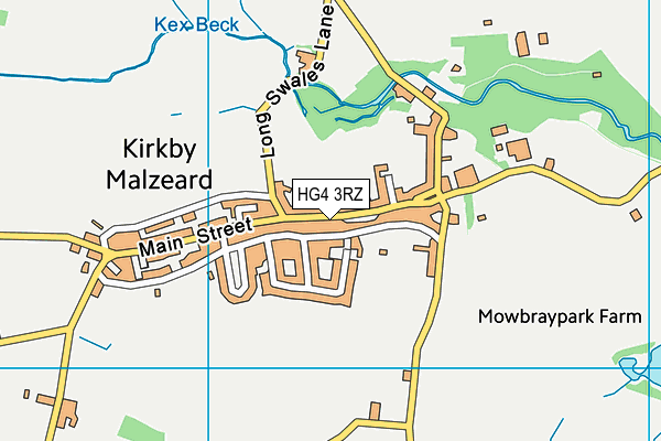 HG4 3RZ map - OS VectorMap District (Ordnance Survey)