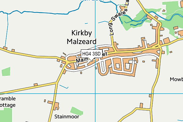 HG4 3SD map - OS VectorMap District (Ordnance Survey)