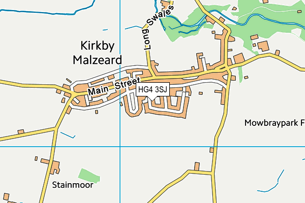 HG4 3SJ map - OS VectorMap District (Ordnance Survey)