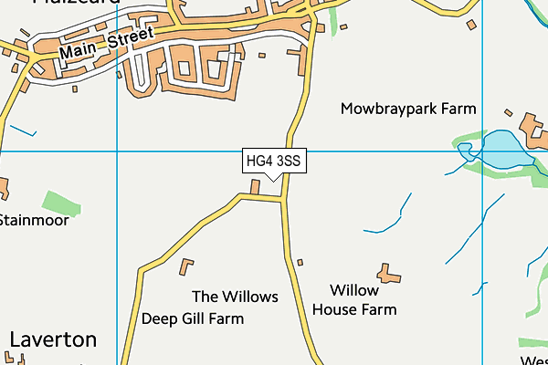 HG4 3SS map - OS VectorMap District (Ordnance Survey)