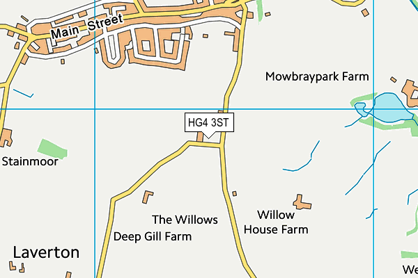 HG4 3ST map - OS VectorMap District (Ordnance Survey)