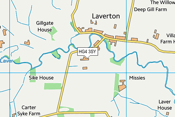 HG4 3SY map - OS VectorMap District (Ordnance Survey)