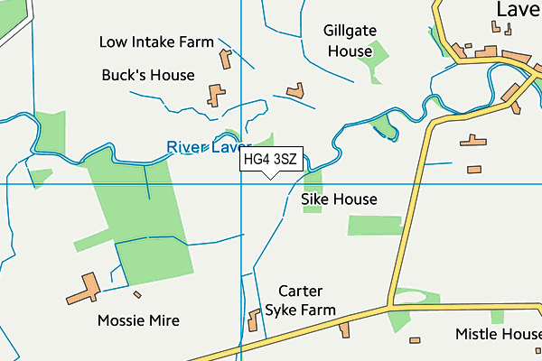 HG4 3SZ map - OS VectorMap District (Ordnance Survey)