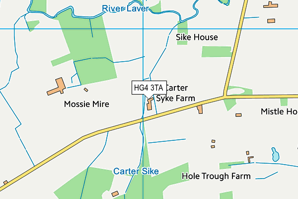 HG4 3TA map - OS VectorMap District (Ordnance Survey)