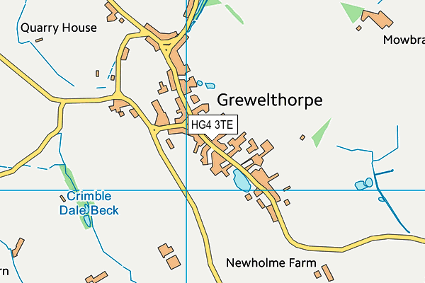 HG4 3TE map - OS VectorMap District (Ordnance Survey)