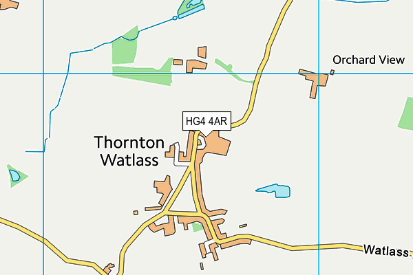 HG4 4AR map - OS VectorMap District (Ordnance Survey)