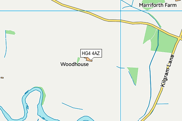 HG4 4AZ map - OS VectorMap District (Ordnance Survey)