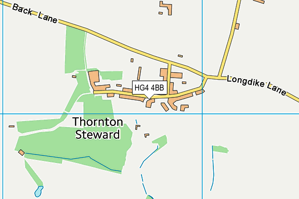 HG4 4BB map - OS VectorMap District (Ordnance Survey)