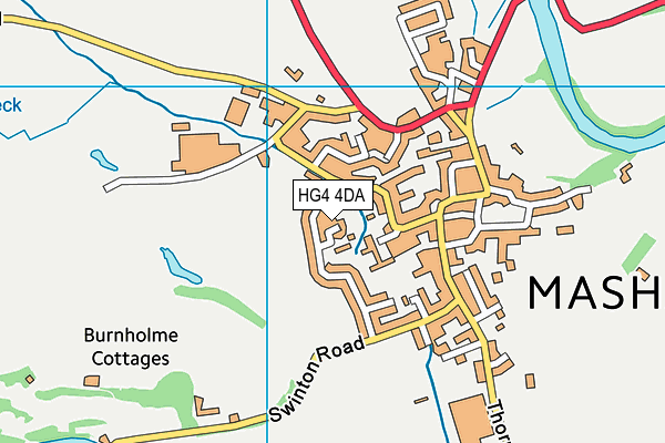 HG4 4DA map - OS VectorMap District (Ordnance Survey)