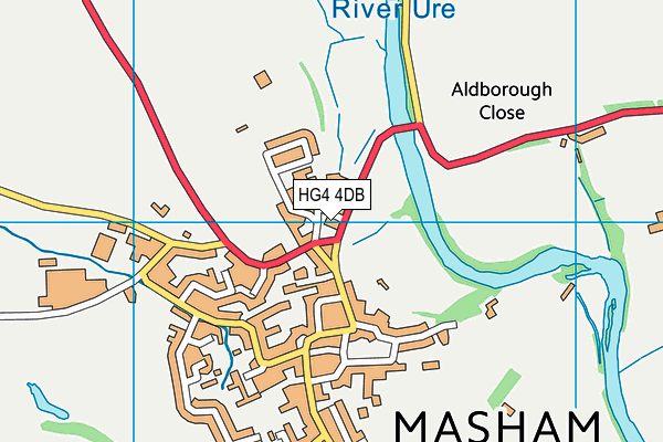 HG4 4DB map - OS VectorMap District (Ordnance Survey)