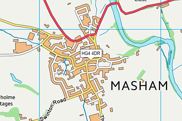 HG4 4DR map - OS VectorMap District (Ordnance Survey)