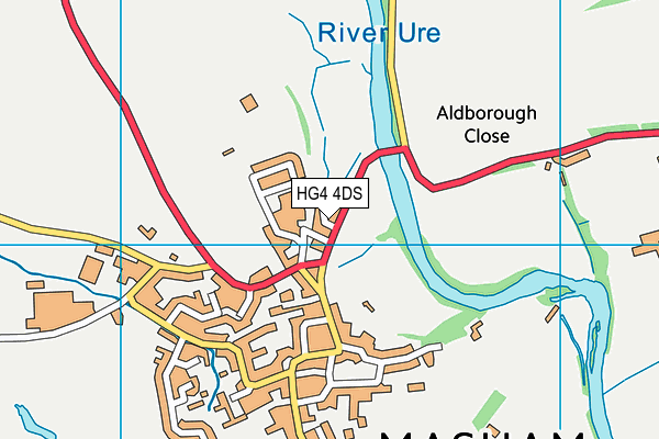 Masham Sports Association map (HG4 4DS) - OS VectorMap District (Ordnance Survey)