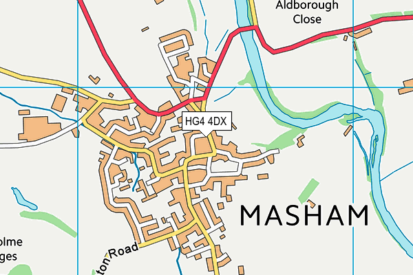 HG4 4DX map - OS VectorMap District (Ordnance Survey)