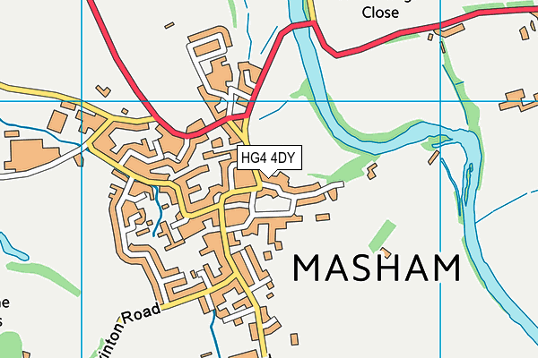 Masham Town Hall map (HG4 4DY) - OS VectorMap District (Ordnance Survey)
