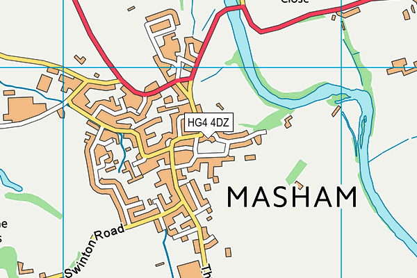 HG4 4DZ map - OS VectorMap District (Ordnance Survey)