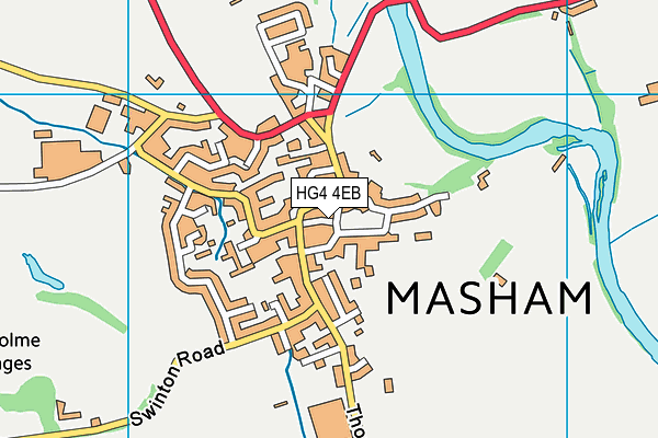 HG4 4EB map - OS VectorMap District (Ordnance Survey)