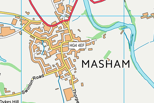 HG4 4EF map - OS VectorMap District (Ordnance Survey)
