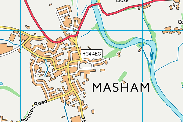 Masham CofE VA Primary School map (HG4 4EG) - OS VectorMap District (Ordnance Survey)