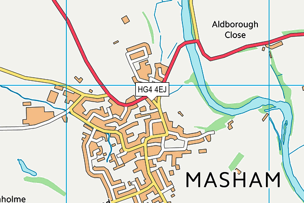 HG4 4EJ map - OS VectorMap District (Ordnance Survey)