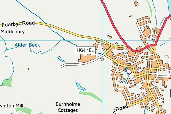 HG4 4EL map - OS VectorMap District (Ordnance Survey)