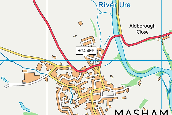 HG4 4EP map - OS VectorMap District (Ordnance Survey)