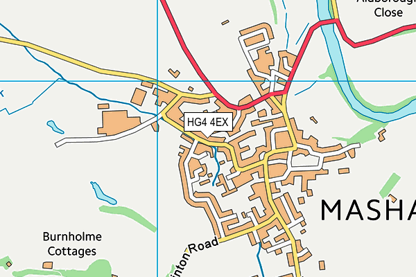 HG4 4EX map - OS VectorMap District (Ordnance Survey)