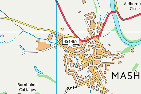 HG4 4EY map - OS VectorMap District (Ordnance Survey)