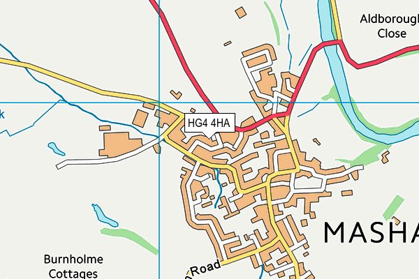 HG4 4HA map - OS VectorMap District (Ordnance Survey)