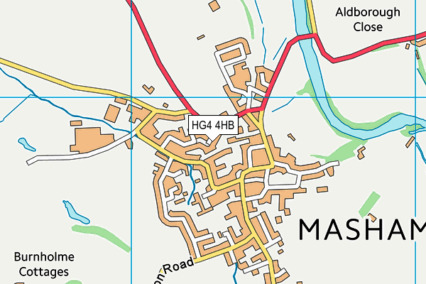 HG4 4HB map - OS VectorMap District (Ordnance Survey)