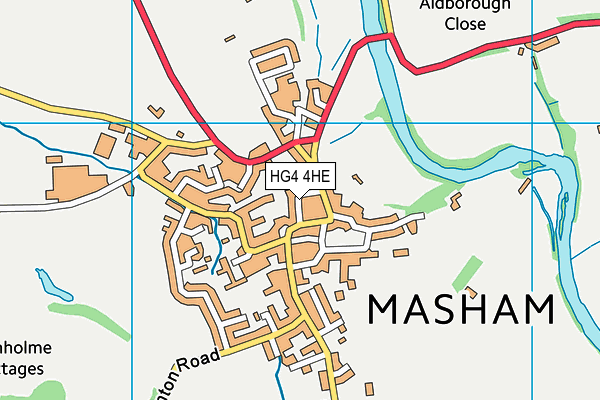 HG4 4HE map - OS VectorMap District (Ordnance Survey)