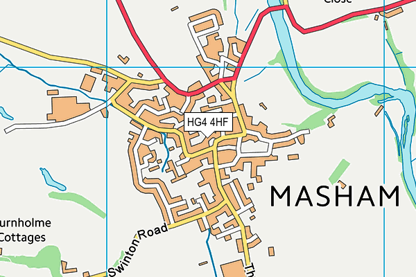 HG4 4HF map - OS VectorMap District (Ordnance Survey)