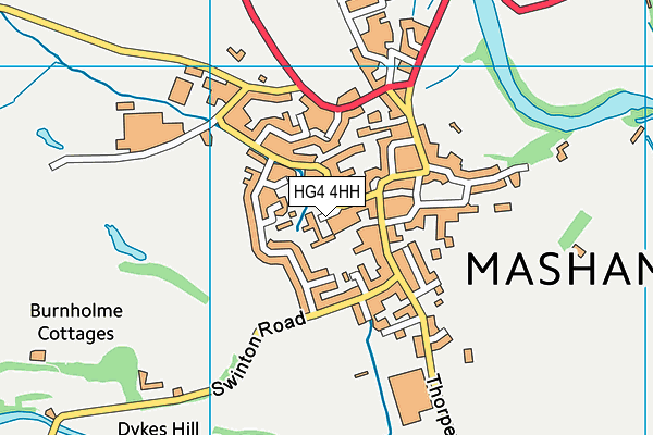 HG4 4HH map - OS VectorMap District (Ordnance Survey)