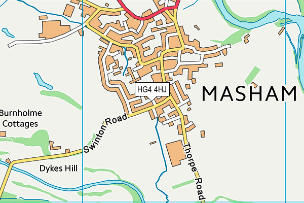 HG4 4HJ map - OS VectorMap District (Ordnance Survey)