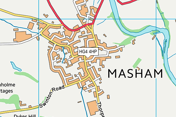 HG4 4HP map - OS VectorMap District (Ordnance Survey)