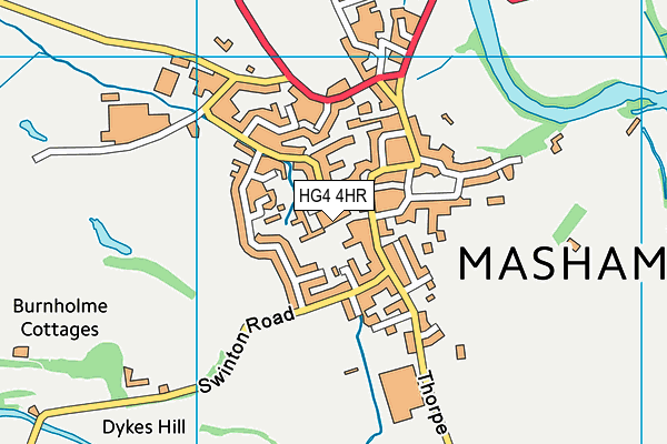 HG4 4HR map - OS VectorMap District (Ordnance Survey)