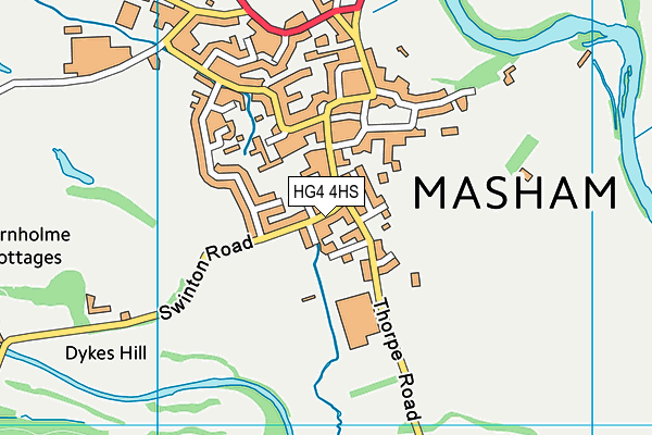 HG4 4HS map - OS VectorMap District (Ordnance Survey)