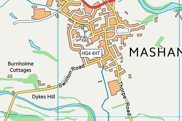 HG4 4HT map - OS VectorMap District (Ordnance Survey)
