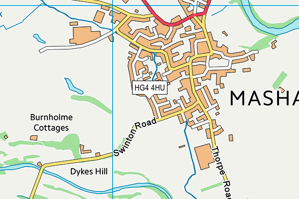 HG4 4HU map - OS VectorMap District (Ordnance Survey)